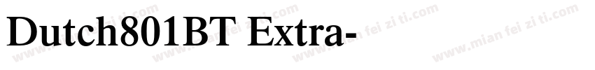 Dutch801BT Extra字体转换